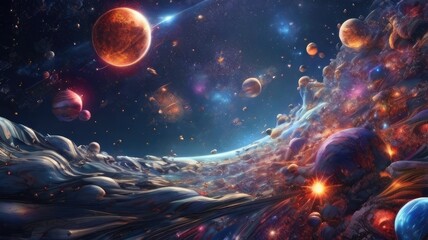 Wall Mural - Dazzling and enchanting universe realistic