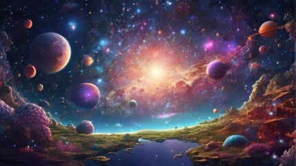 Wall Mural - Dazzling and enchanting universe realistic