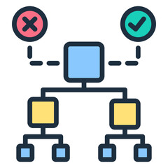 Canvas Print - Decision Trees Icon