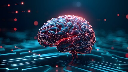Brain code technology science background