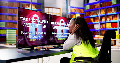 Poster - Warehouse Worker Confused With Malware Attack