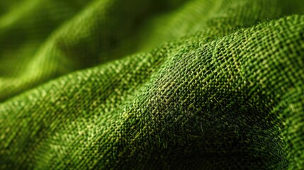 Wall Mural - Close up of a green fabric design textile backdrop