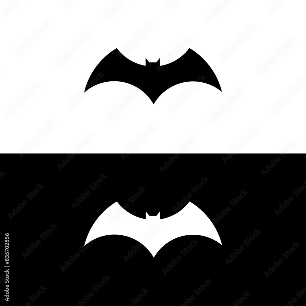 vector bat open wings flying concept elements logo icon- bat logo ...