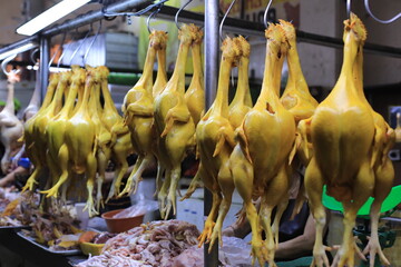 chicken in the market