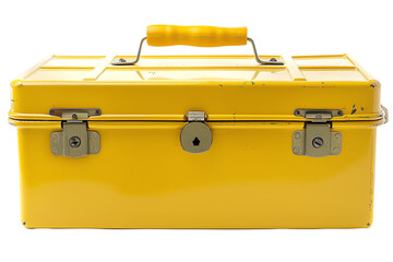 Yellow metal toolbox