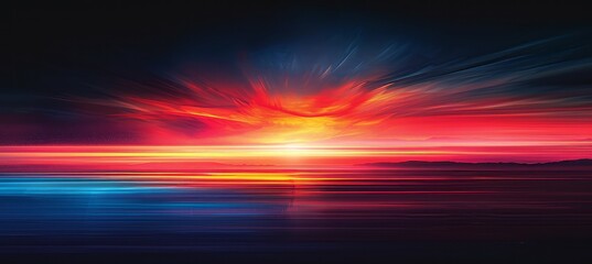 Wall Mural - abstract dusk sunset light. generative ai technology.