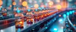 © Seksan - Close-up of pharmaceutical vials on a moving conveyor belt with bokeh effects