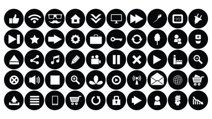 Wall Mural - business icons, management and human resources set.