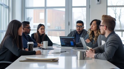 Poster - Enhancing Business Collaboration in Contemporary Office Spaces to Foster Productivity and Innovation among Professionals. Encouraging teamwork, communication, and creativity in modern workplaces