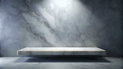 Canvas Print - Sleek marble shelf with a minimalist design.