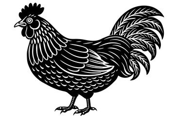 Wall Mural - chicken silhouette vector illustration