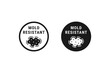 © Labels&Background - Mold resistant stamp or mark vector isolated. Best Mold resistant stamp for product packaging design and more.
