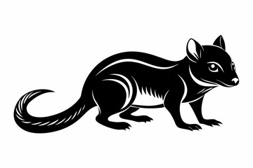 Poster - quoll animal silhouette vector illustration