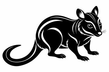 Poster - quoll animal silhouette vector illustration