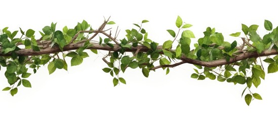 Wall Mural - isolated tree branch on white background with clipping path for copy space image.