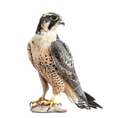 Wall Mural - Falcon side view full body isolate on transparency background PNG