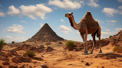 Canvas Print - camel in the desert