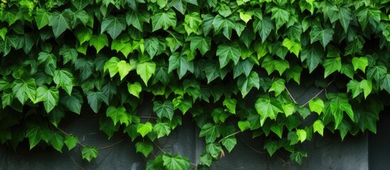Wall Mural - isolated on a white background with clipping path, a hanging ivy plant bush known as javanese treebi