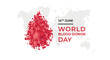 © Sudarsan Thobias - World Blood Donor Day. Blood donation concept. 14th June. world blood donor day awareness. background, poster, banner, flyer. vector illustration.