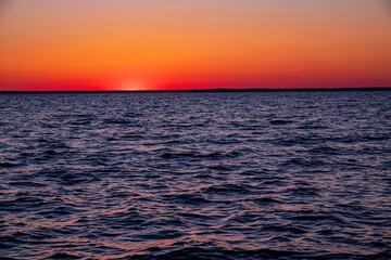 Poster - sunset on the sea landscape