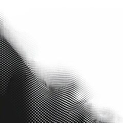 Wall Mural - Black wavy halftone on white background vector