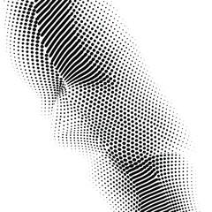 Wall Mural - Black wavy halftone on white background vector