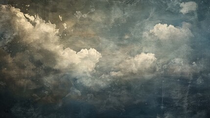 Textured background with a dark sky and white cloud