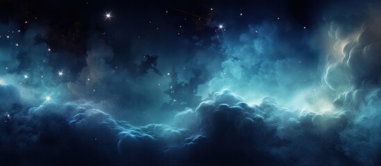 Wall Mural - night landscape photography capturing the beauty of the starry sky with a long exposure technique, f