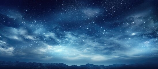 Wall Mural - nighttime long exposure photograph of the milky way using a fisheye lens capturing tree silhouettes 