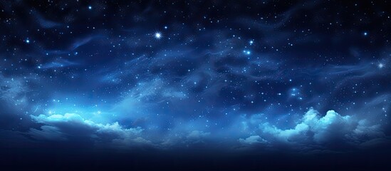 Wall Mural - a genuine photograph capturing a starry night sky with plenty of visible stars, suitable for copy sp