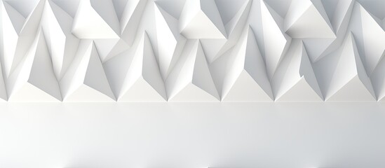 White background with an abstract paper tetrahedron representing leadership, ideal for business cards and web designs, featuring ample copy space image.