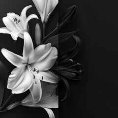 Wall Mural - black and white background 