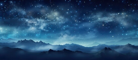 Wall Mural - nighttime long exposure photography capturing the milky way and stars on a high mountain road with a