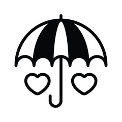 Canvas Print - Take a look at amazing icon of wedding umbrella in editable design style