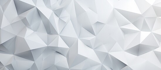 Poster - White background with a design of polygons creating an abstract aesthetic, suitable for use as a copy space image.