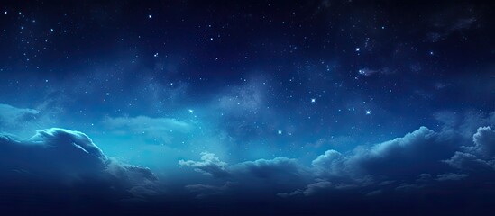 Wall Mural - Photo of a meteor shower captured against a backdrop of a galaxy, providing a stunning copy space image.