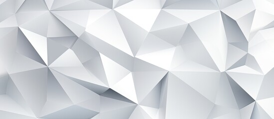 Poster - White background with a design of polygons creating an abstract aesthetic, suitable for use as a copy space image.