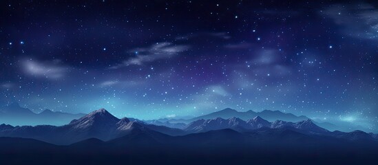 Wall Mural - Night sky with stars and Milky Way creating a picturesque backdrop with ample copy space image.