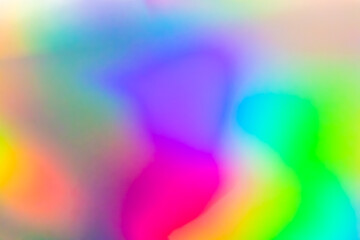 Wall Mural - abstract blur holographic rainbow foil iridescent background