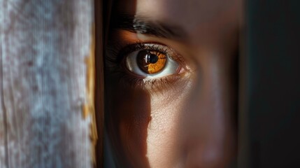 Canvas Print - The Close-up Eye Glance