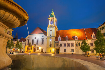 Wall Mural - Cityscape image of downtown Bratislava, capital city of Slovakia