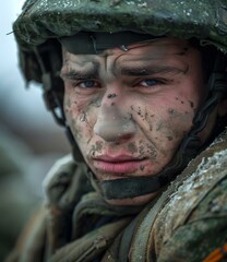 Poster - Portrait of a Russian soldier