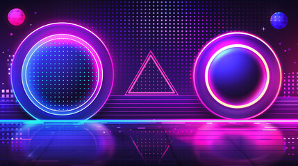 Wall Mural - A purple and blue background with a few glowing orbs. The orbs are in different sizes and are scattered throughout the background. Scene is one of a futuristic, otherworldly landscape