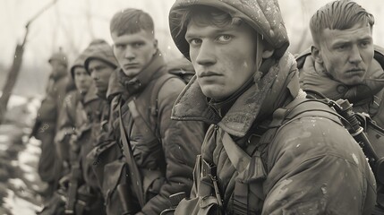 Wall Mural - soviet soldiers in winter gear