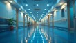 © Alex - Hospital Corridor Background Generative AI