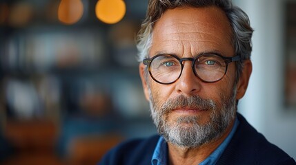 Wall Mural - portrait of mature entrepreneur wearing eyeglasses male professional is in businesswear he is on white background .stock photo