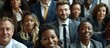 © RereArt - Diverse interracial business team, people diverse group looking at camera. Happy smiling multi-ethnic office worker startup