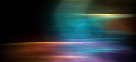Wall Mural - Abstract light trails on the dark background