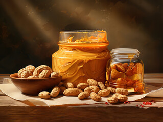 Wall Mural - High angle peanuts arrangement