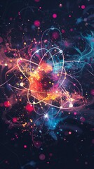 Atom graphic background